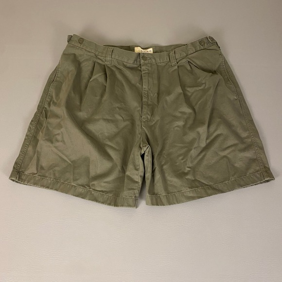 Cherokee Other - Cherokee Khakis Shorts Men's Size‎ 42 Olive Green Pleated 100% Cotton Casual